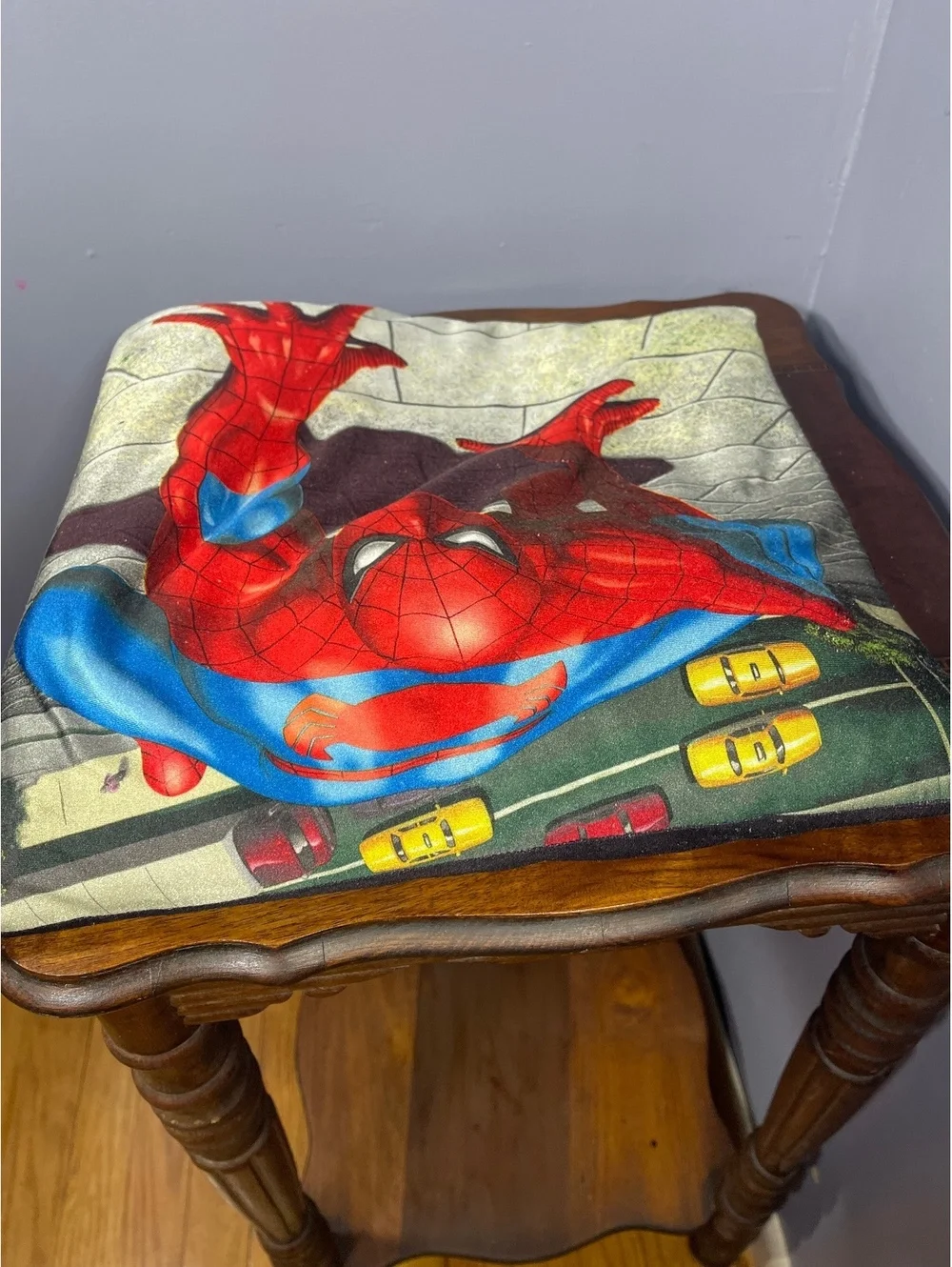 Vintage 2000s Spider-Man Microbead Pillow Marvel Squishy Novelty Bedding Y2K